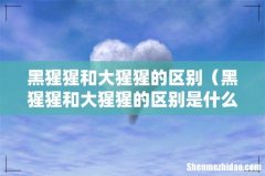 黑猩猩和大猩猩的区别是什么 黑猩猩和大猩猩的区别
