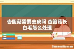 杏鲍菇需要去皮吗 杏鲍菇长白毛怎么处理