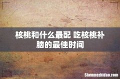 核桃和什么最配 吃核桃补脑的最佳时间