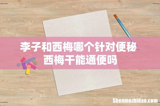 李子和西梅哪个针对便秘 西梅干能通便吗