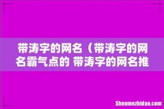 带涛字的网名霸气点的 带涛字的网名推荐 带涛字的网名