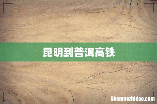 昆明到普洱高铁