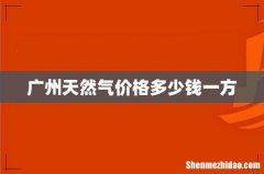 广州天然气价格多少钱一方