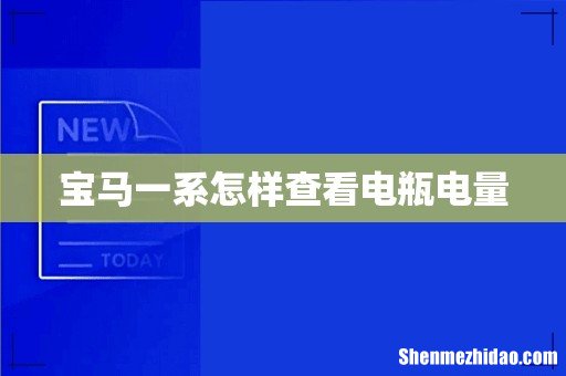 宝马一系怎样查看电瓶电量