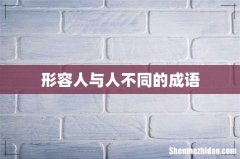 形容人与人不同的成语
