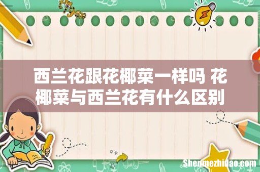 西兰花跟花椰菜一样吗 花椰菜与西兰花有什么区别