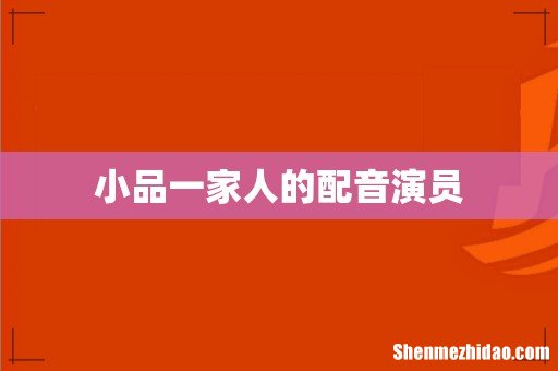 小品一家人的配音演员