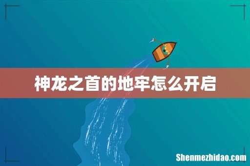 神龙之首的地牢怎么开启