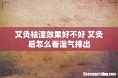 艾灸祛湿效果好不好 艾灸后怎么看湿气排出