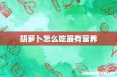 胡萝卜怎么吃最有营养