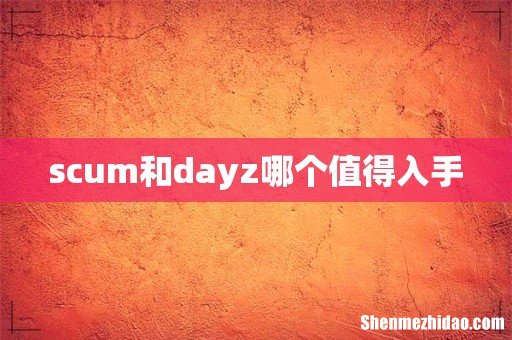 scum和dayz哪个值得入手