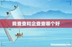 我查查和企查查哪个好