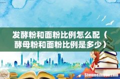 酵母粉和面粉比例是多少 发酵粉和面粉比例怎么配