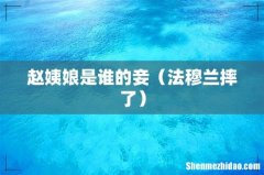 法穆兰摔了 赵姨娘是谁的妾