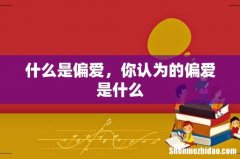 什么是偏爱，你认为的偏爱是什么