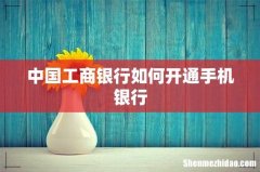 中国工商银行如何开通手机银行