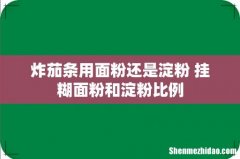 炸茄条用面粉还是淀粉 挂糊面粉和淀粉比例