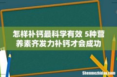 怎样补钙最科学有效 5种营养素齐发力补钙才会成功