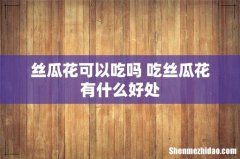 丝瓜花可以吃吗 吃丝瓜花有什么好处