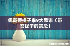 带菩提子的禁忌 佩戴菩提子串9大忌讳