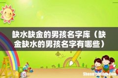 缺金缺水的男孩名字有哪些 缺水缺金的男孩名字库