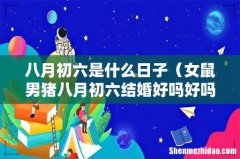 女鼠男猪八月初六结婚好吗好吗 八月初六是什么日子