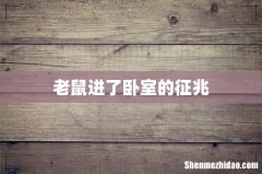 老鼠进了卧室的征兆