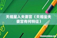 天相坐夫妻宫有何特征 天相星入夫妻宫