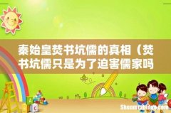 焚书坑儒只是为了迫害儒家吗 秦始皇焚书坑儒的真相
