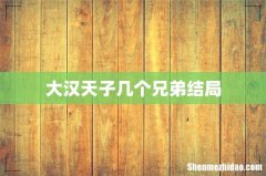 大汉天子几个兄弟结局