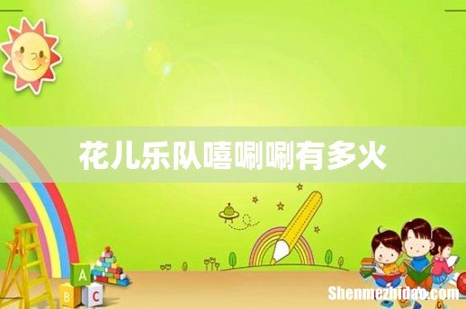 花儿乐队嘻唰唰有多火