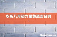 农历八月初六是黄道吉日吗-