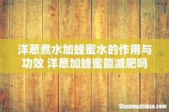 洋葱煮水加蜂蜜水的作用与功效 洋葱加蜂蜜能减肥吗