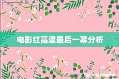 电影红高粱最后一幕分析