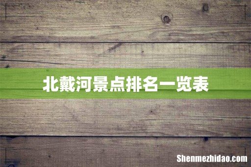 北戴河景点排名一览表