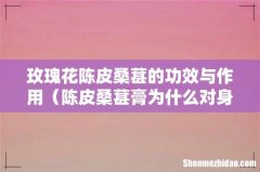 陈皮桑葚膏为什么对身体好 玫瑰花陈皮桑葚的功效与作用
