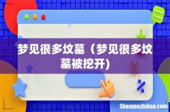 梦见很多坟墓（梦见很多坟墓被挖开)