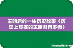 历史上真实的王昭君有多惨 王昭君的一生历史故事
