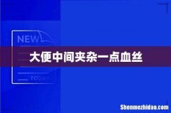大便中间夹杂一点血丝