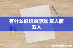 有什么好玩的游戏 真人版五人