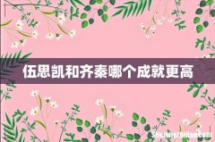 伍思凯和齐秦哪个成就更高