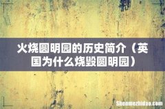 英国为什么烧毁圆明园 火烧圆明园的历史简介