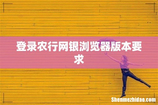 登录农行网银浏览器版本要求