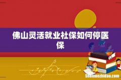 佛山灵活就业社保如何停医保