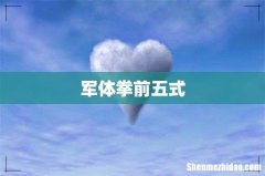军体拳前五式