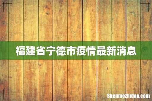 福建省宁德市疫情最新消息