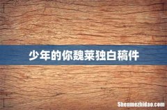 少年的你魏莱独白稿件