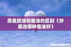 炒菜选哪种酱油好 蒸鱼豉油和酱油的区别