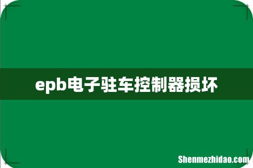 epb电子驻车控制器损坏