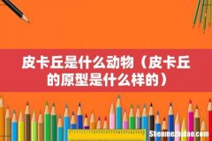 皮卡丘的原型是什么样的 皮卡丘是什么动物